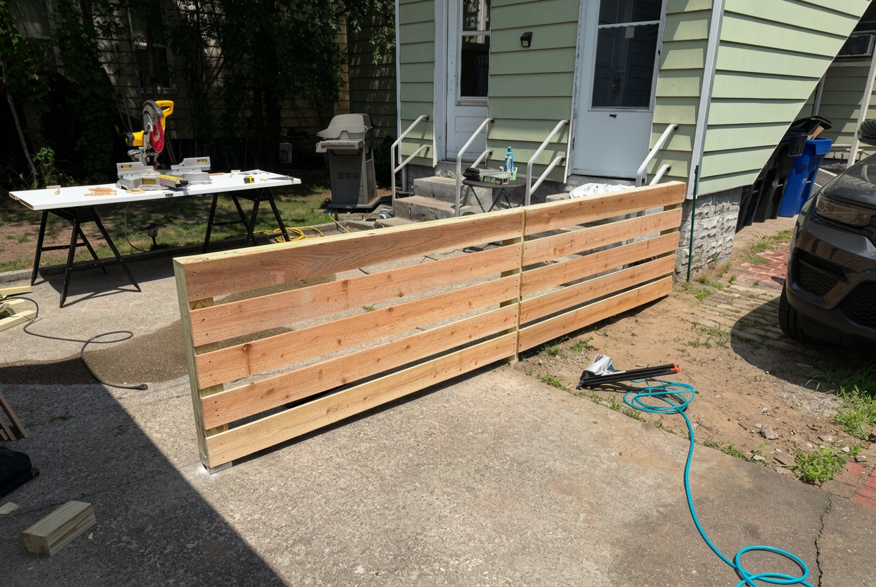 Ward Renovation Solutions project, completed fence with slats